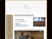 Tablet Screenshot of blueridgeluxurycabin.com